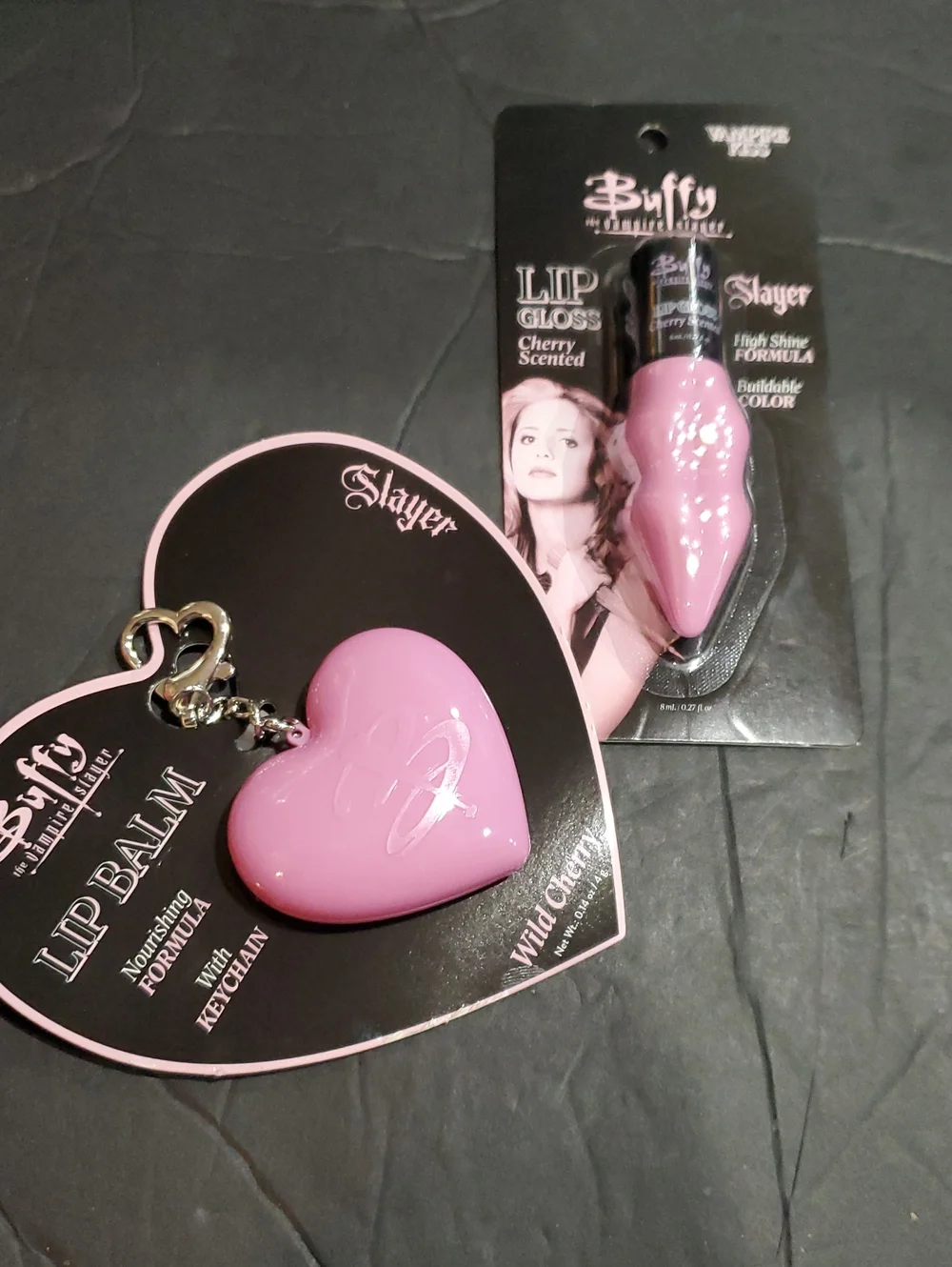 Buffy the Vampire slayer 2pack wild cherry lip balm and lip gloss set brand new